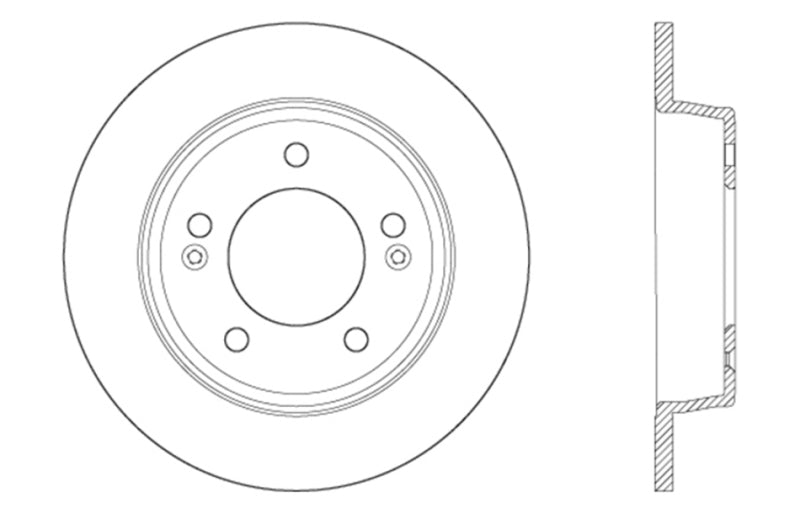 StopTech 11-16 Hyundai Elantra Slotted & Drilled Right Rear Rotor
