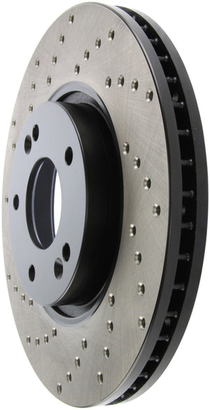 StopTech 11-13 Kia Optima / 13-14 Hyundai Veloster Turbo Front Right Drilled Sport Brake Rotor
