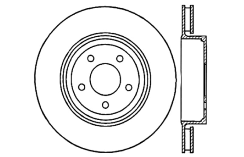 StopTech 06-10 Jeep Commander / 06-10 Gr Cherokee (Exc SRT-8) Slotted & Drilled Front Left Rotor
