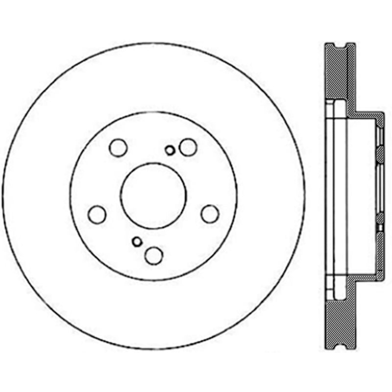 StopTech Power Slot 00 Toyota Celica GT CRYO Slotted Left Front Rotor