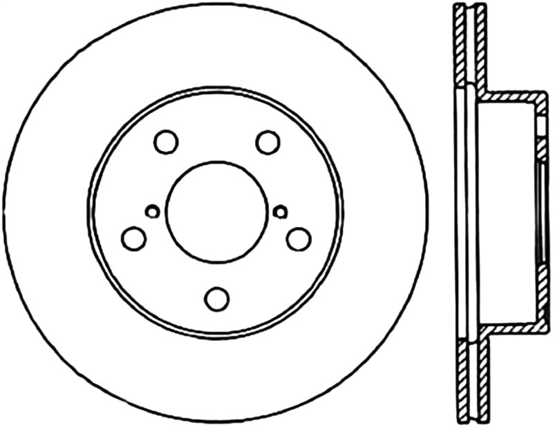 StopTech 92-97 Subaru SVX SportStop Cryo Slotted & Drilled Left Front Rotor