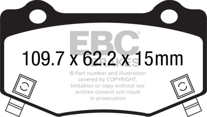 EBC 14+ Chevrolet Corvette Stingray (C7) 6.2 Orangestuff Rear Brake Pads