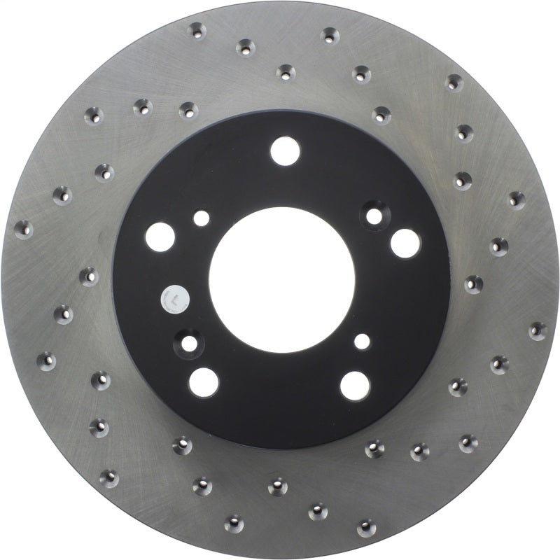 StopTech 02-06 Acura RSX (Excl. Type S) Cryo Cross Drilled Brake Rotor - Front Left