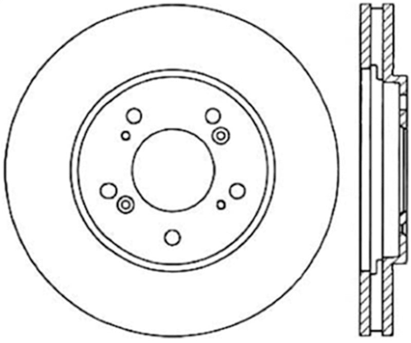 StopTech Acura NSX 91-96 Sport Slotted & Drilled Front Right Cryo Rotor