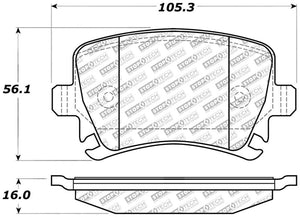 StopTech 06-18 VW Golf/Golf R?GTI/Passatt / 06-18 Audi S3/TT Street Select Brake Pads - Rear