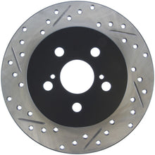 Load image into Gallery viewer, StopTech SportStop 11-12 Lexus CT200H / 09-10 Pontiac Vibe Slotted &amp; Drilled Right Rear Rotor