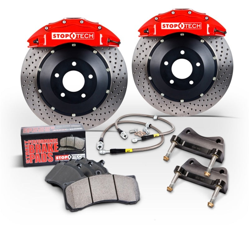 StopTech 2015 VW GTI Front BBK w/ Trophy ST-60 Caliper Drilled 355x32 2pc Rotor