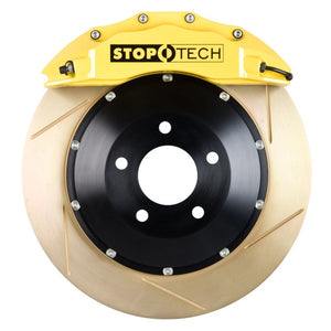 StopTech 12-13 VW Golf ST-60 Yellow Calipers 355x32mm Zinc Slotted Rotors Front Big Brake Kit
