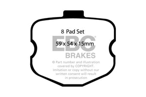 EBC 06-08 Chevrolet Corvette (C6) 7.0 (Z06) Orangestuff Rear Brake Pads