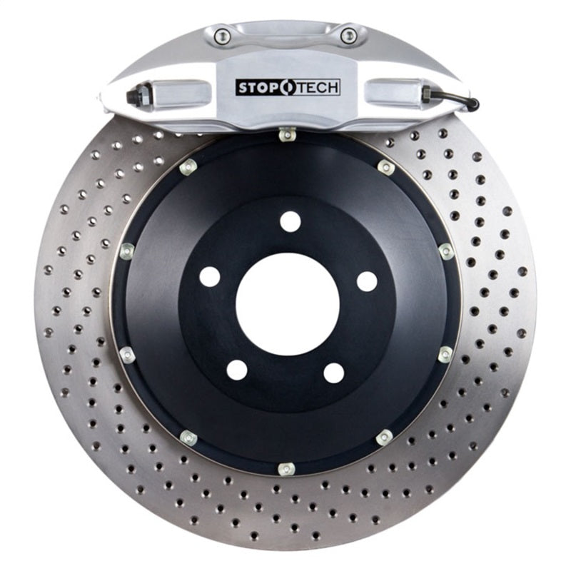 StopTech 14-15 Chevy Corvette Z51 Rear BBK w/ Silver ST-41 Calipers Drilled 355x32mm Rotors Pads