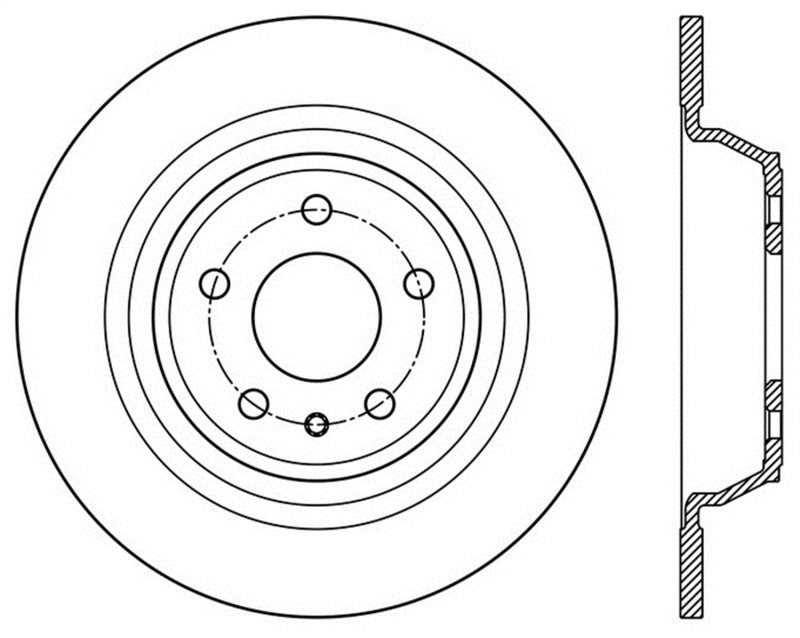 StopTech 13-16 Ford Fusion Right Rear Disc Slotted Premium Brake Rotor