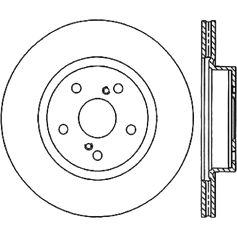 StopTech Power Slot 86-92 Supra ALL Front Right SportStop Slotted CRYO Rotor