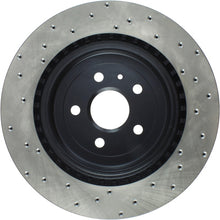 Load image into Gallery viewer, StopTech Drilled Sport Cryo Brake Rotor Left Rear 10-11 Chevy Camaro V8 SS
