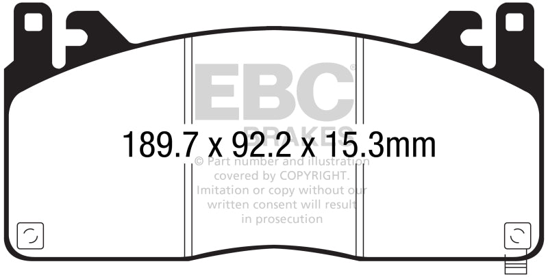 EBC 2015+ Ford Mustang GT350 Orangestuff Front Brake Pads