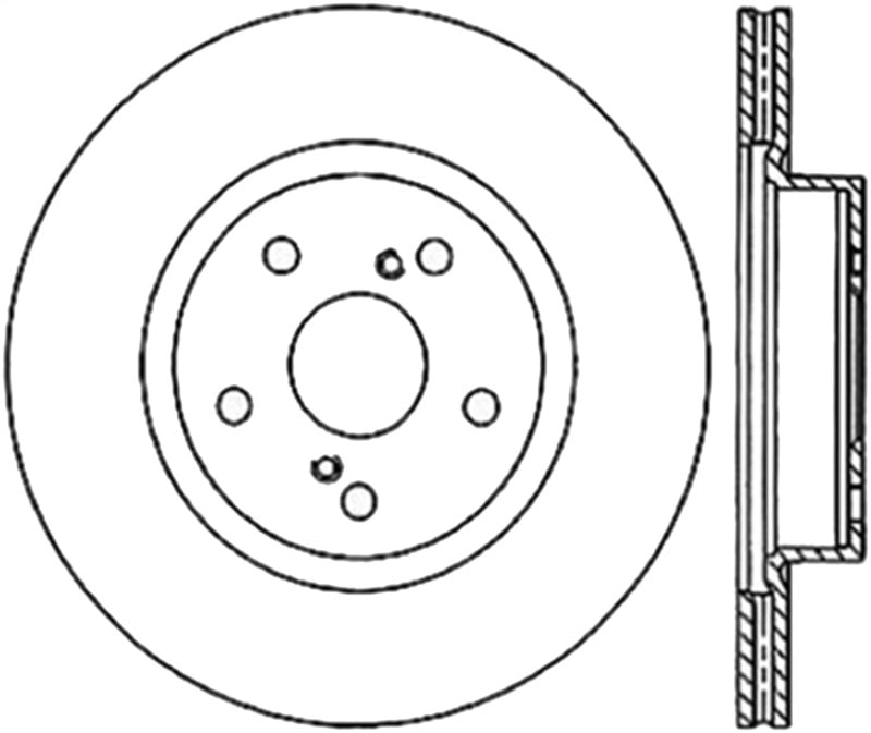 StopTech 1/86-92 Toyota Supra Right Front Slotted & Drilled Rotor