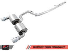 Load image into Gallery viewer, AWE Tuning Ford Focus RS Touring Edition Cat-Back Exhaust - Resonated - Diamond Black Tips