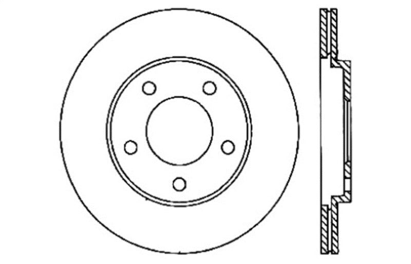 StopTech 05-10 Ford Mustang V6 4.0L / GT V8 4.6L Drilled Right Rear CRYO Rotor