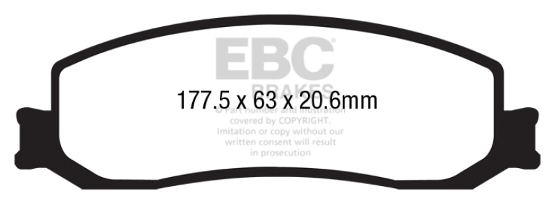EBC 12 Ford F350 (inc Super Duty) 6.2 DRW 2WD Ultimax2 Front Brake Pads