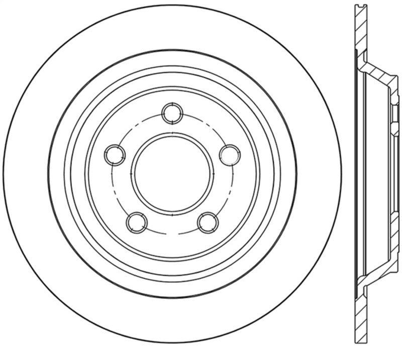 StopTech 15-17 Ford Mustang Sport Slotted Rear Right Rotor