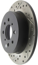 Load image into Gallery viewer, StopTech 02-03 Honda Civic Si Hatchback Slotted &amp; Drilled Right Rear Rotor