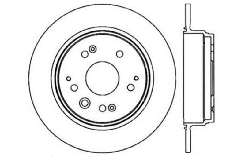 StopTech 99-03 Acura TL Slotted & Drilled Left Rear Rotor