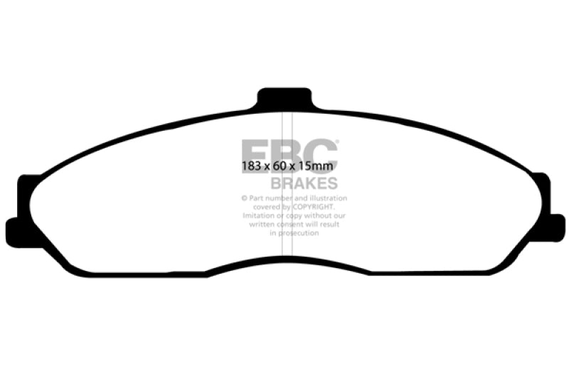 EBC 03-04 Cadillac XLR 4.6 Yellowstuff Front Brake Pads