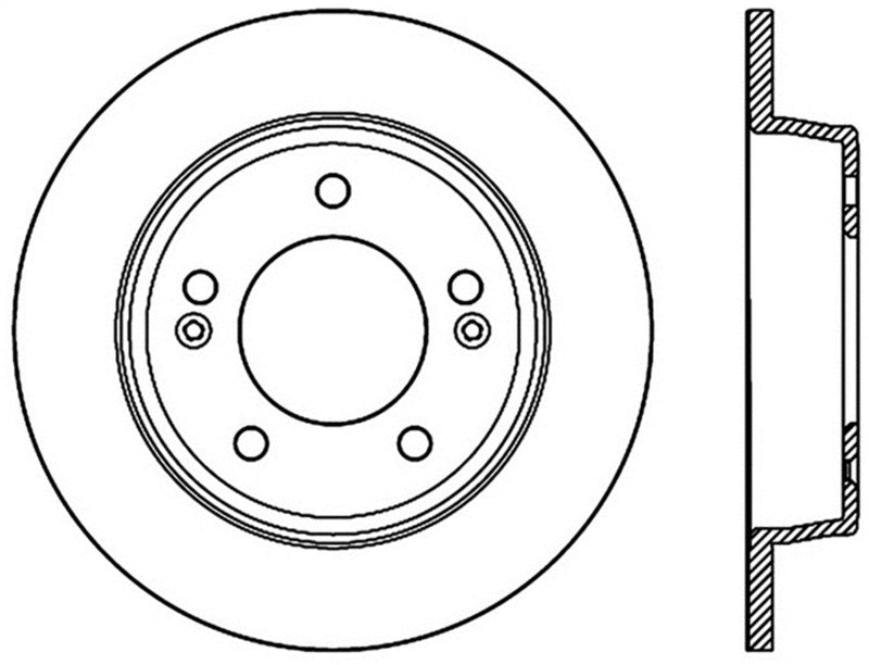 StopTech 11-16 Hyundai Elantra Slotted & Drilled Right Rear Rotor