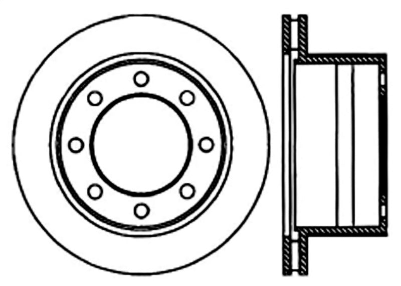 StopTech 01-02 Dodge Ram SportStop Cryo Slotted & Drilled Rear Left Rotor
