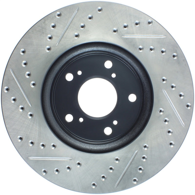 StopTech 09-10 Acura TSX/ 08-10 Honda Accord Coupe Left Front Slotted & Drilled Rotor