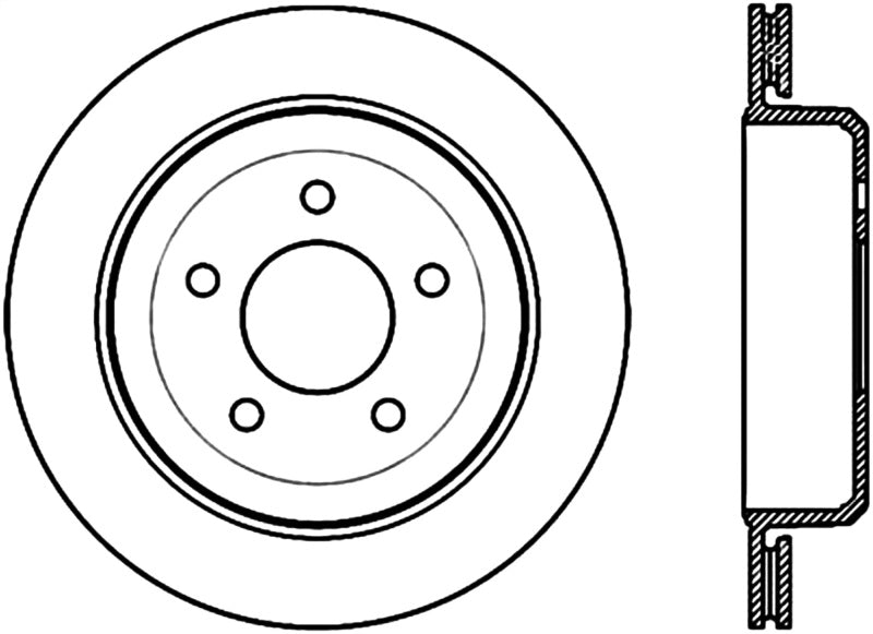 StopTech 03-11 Ford Crown Victoria Cryo Slotted Rear Right Sport Brake Rotor