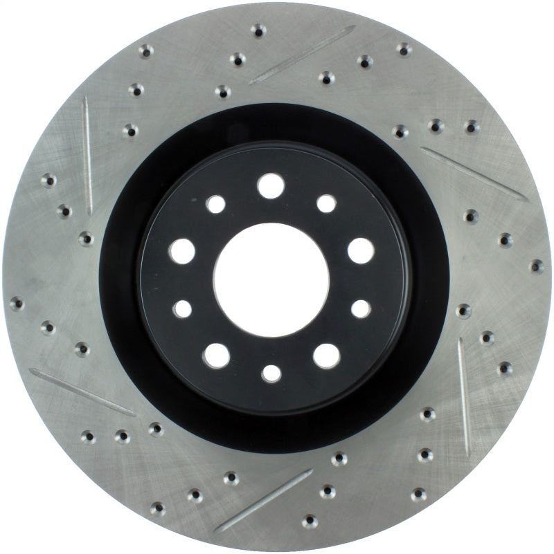 StopTech 2014-2015 Fiat 500L Front Right Slotted & Drilled Sport Brake Rotor