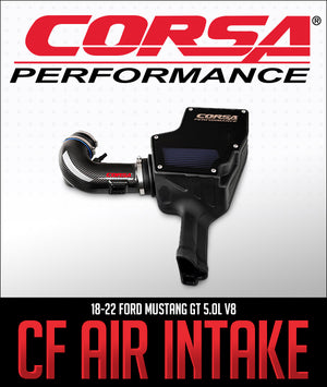 Corsa 2018-2023 Ford Mustang GT 5.0L V8 Carbon Fiber Air Intake w/ DryTech Filter