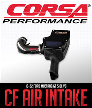 Load image into Gallery viewer, Corsa 18-22 Ford Mustang GT 5.0L V8 Carbon Fiber Air Intake w/ DryTech 3D No Oil