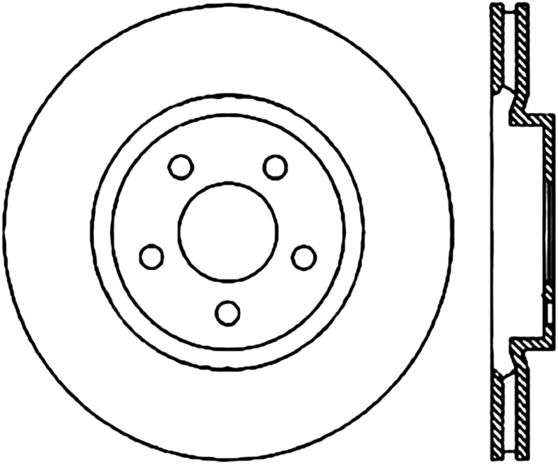 StopTech 05-17 Dodge Chrysler 300 SportStop Cryo Slotted & Drilled Front Right Rotor