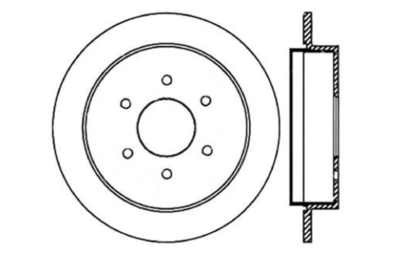 StopTech Cryo Drilled Sport Driver Side Front Brake Rotor 04-05 Nissan Titan