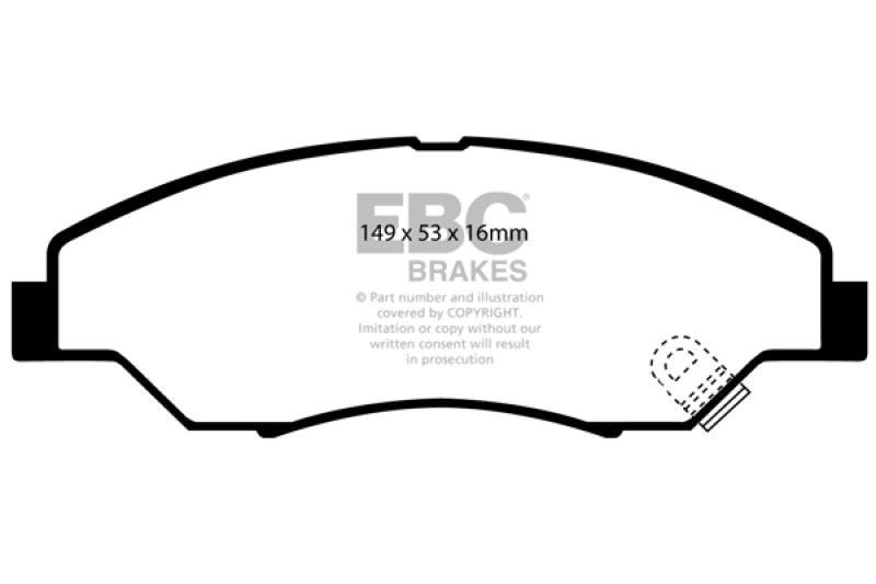EBC 98-02 Kia Sportage 2.0 Greenstuff Front Brake Pads
