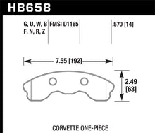 Load image into Gallery viewer, Hawk 10-11 Chevy Corvette Grand Sport / 06-08 Corvette Z06 (1 piece) Front DTC-70 Race Brake Pads
