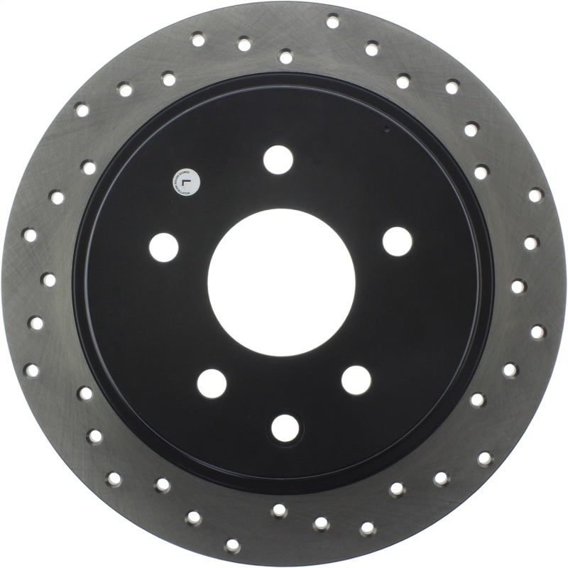 StopTech 02-17 Nissan Altima Sport Drilled Vented 1-Piece Rear Driver Side Brake Rotor