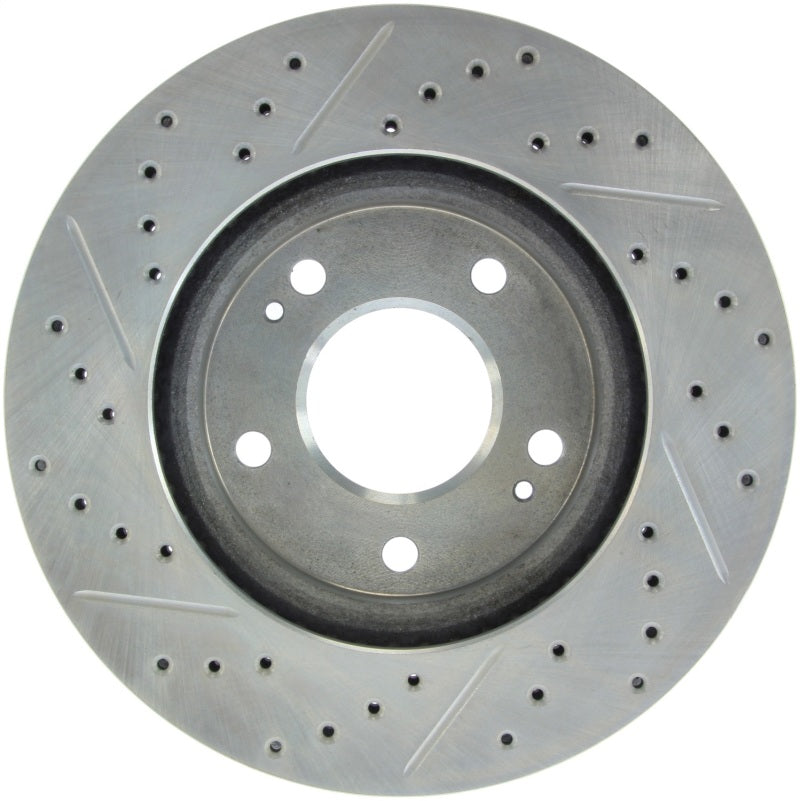 StopTech Select Sport 04-06 Mitsubishi Lancer / 01-05 Sebring Slotted and Drilled Left Front Rotor