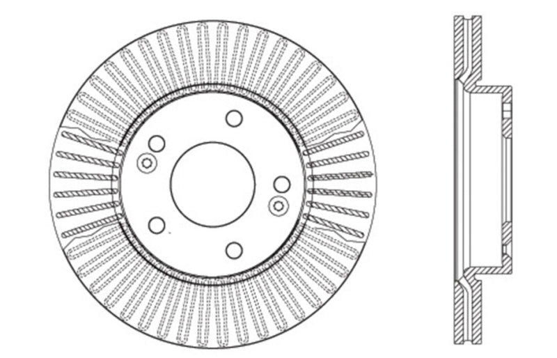 StopTech Sport Cross Drilled Brake Rotor - Rear Left