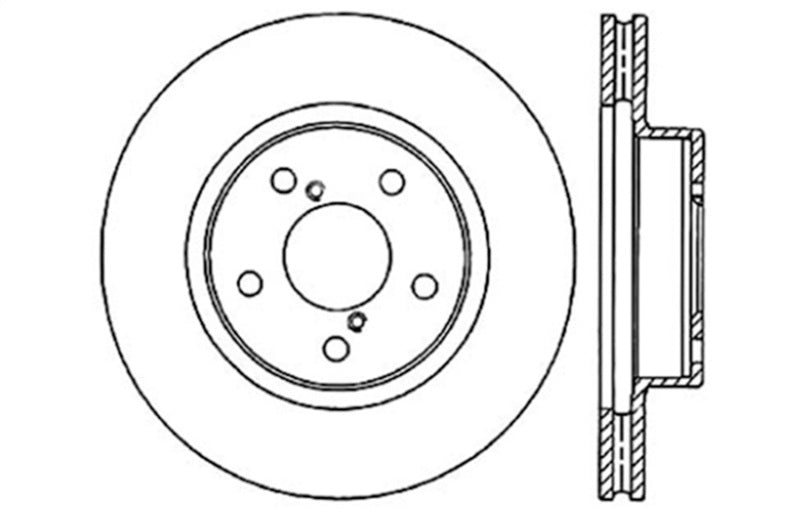 StopTech Power Slot 11/92-01 Subara Impreza / 95-01 Outback Front Right Drilled & Slotted Rotors