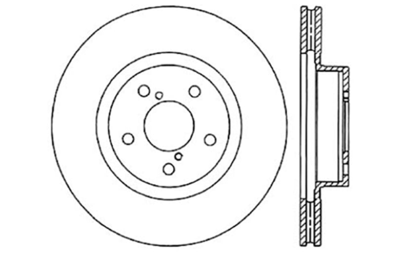 StopTech 98-16 Subaru Impreza Drilled Sport CRYO-STOP Front Left Rotor