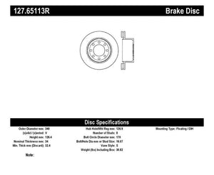 StopTech 05-09 Ford F250/F350 Rear Right Slotted & Drilled Rotor