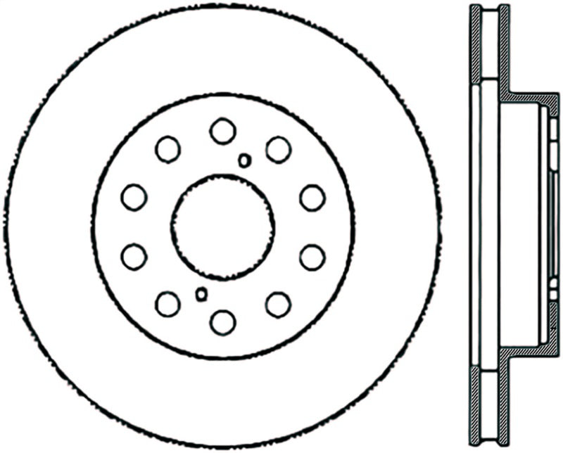 StopTech 5/93-98 Toyota Supra (Exc Turbo) Drilled Left Front Rotor