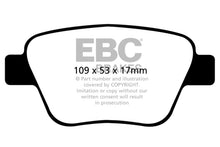 Load image into Gallery viewer, EBC 10-13 Audi A3 2.0 Turbo (Bosch rear caliper) Greenstuff Rear Brake Pads