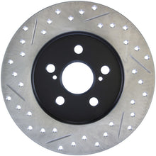 Load image into Gallery viewer, StopTech SportStop 11-12 Lexus CT200H / 09-10 Pontiac Vibe Slotted &amp; Drilled Left Rear Rotor