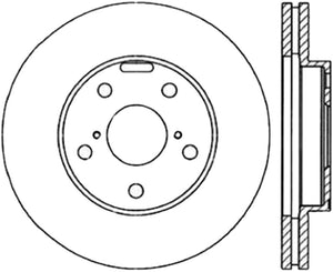 StopTech 92-98 Lexus SC 300 Sport Right Front Slotted Cryo Rotor