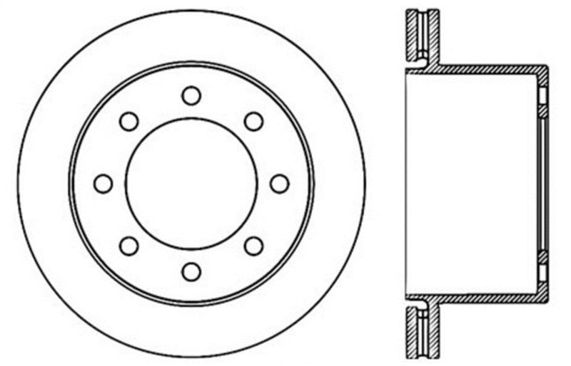 StopTech 04-09 Silverado 3500 4WD/06-09 2WD (Dual Rear Wheel) Slotted & Drilled Right Rear Rotor
