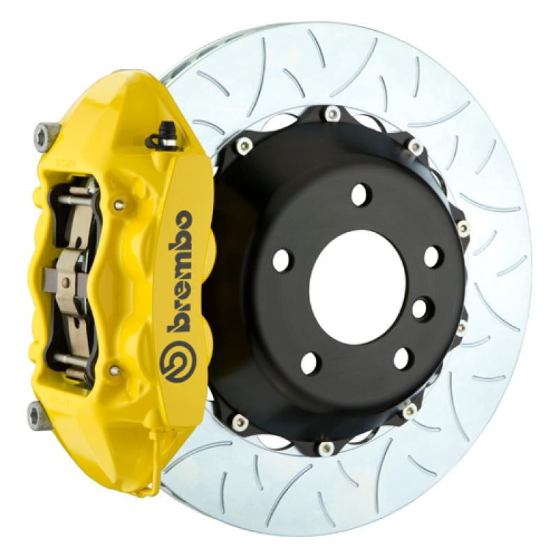 Brembo 11-12 1M Rear GT BBK 4 Piston Cast 380x28 2pc Rotor Slotted Type-3- Yellow