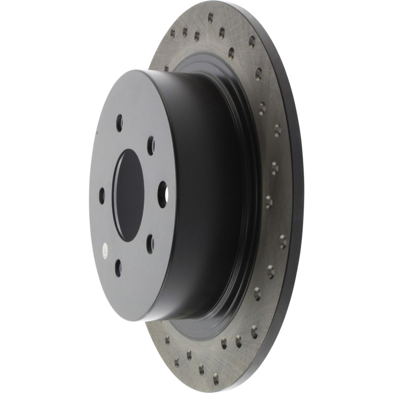 StopTech 02-17 Nissan Altima Sport Drilled Vented 1-Piece Rear Driver Side Brake Rotor